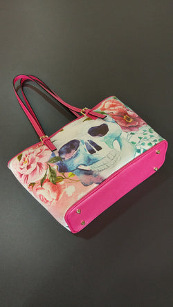 Rainbow Chick Leather Tote Bag