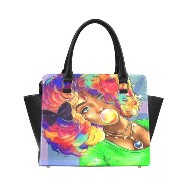 Bubble Gum Girl Purse, Classic Shoulder bag, Colorful Handbag