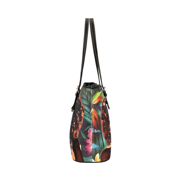 Bubble Lady Leather Tote Bag