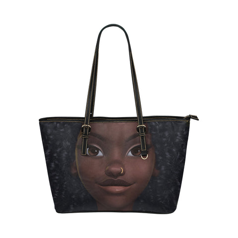 Dark & Lovely Leather Tote Bag