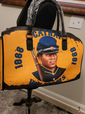 Cathay Williams, Female Buffalo Soldier, PU Leather Tribute Travel Bag