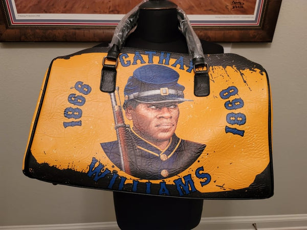 Cathay Williams, Female Buffalo Soldier, PU Leather Tribute Travel Bag