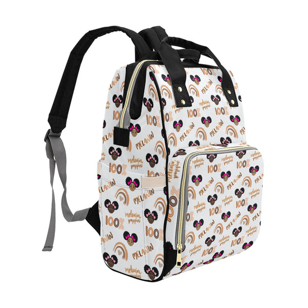 Girls 100% Melanin Poppin Diaper Backpack