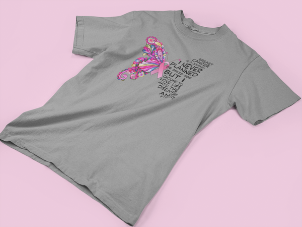 Breast Cancer Butterfly Tee
