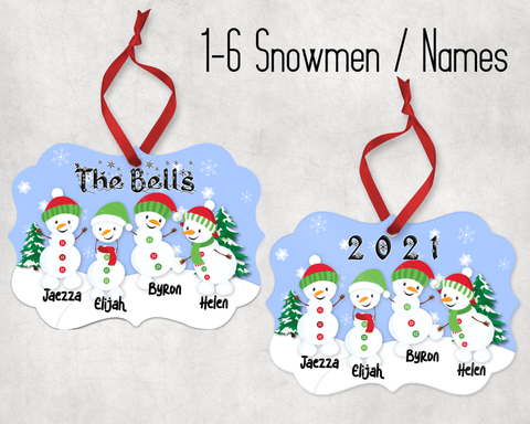 Personalized Snowman Ornament