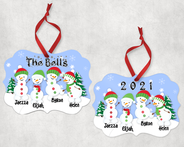 Personalized Snowman Ornament